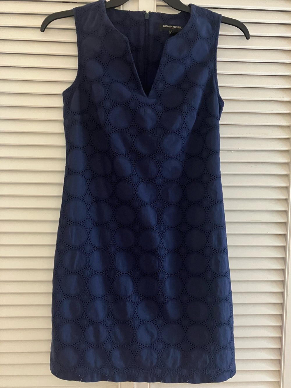 Banana Republic Navy Eyelet Dress